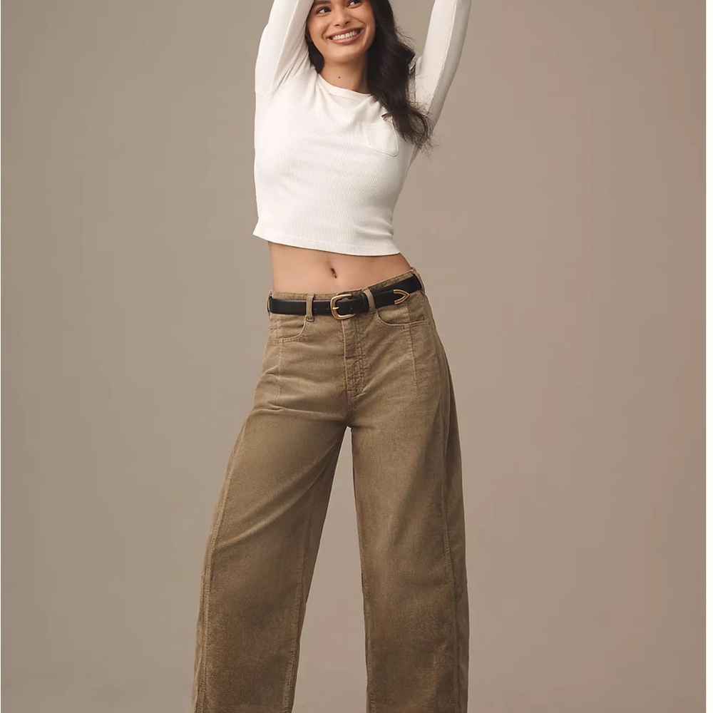 The Kenna Heritage Mid-Rise Barrel Jeans by Pilcro: Corduroy Edition
